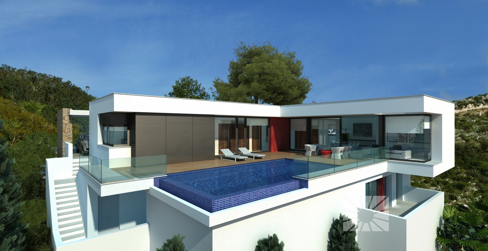 Moderne villa met zeezicht in Cumbre del Sol- Costa Blanca Noord